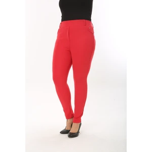 Kadın Kırmızı Büyük Beden Tayt Pantolon