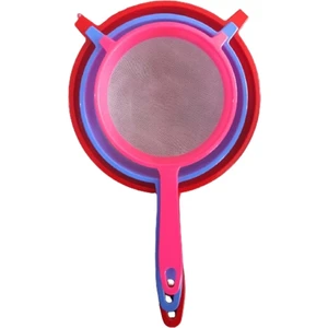 Plastik Süt Süzgeci 14-17-20 cm Süzgeç 3 Lü Set