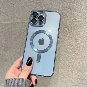 M.TK Moveteck iPhone 12 Pro Max Kılıf Kamera Lens Korumalı Yeni Seri Üst Model Görünüm Manyetik Magsafe Kılıf