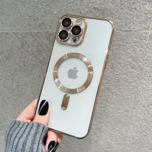 M.TK Moveteck iPhone 12 Pro Max Kılıf Kamera Lens Korumalı Yeni Seri Üst Model Görünüm Manyetik Magsafe Kılıf