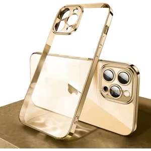 M.TK Moveteck iPhone 12 Pro Uyumlu Kılıf Kamera Lens Koruyuculu Sararmaz Şeffaf Toz Geçirmez Hoparlör Tasarımı Elektrolizle Darbeye Dayanıklı Çizilmez Ince