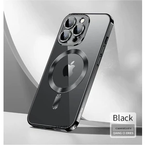 M.TK Moveteck iPhone 12 Pro Uyumlu Kılıf Kamera Lens Üstü Korumalı Manyetik Magsafe Derin Mor Şarj Case
