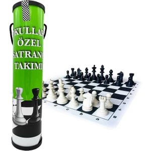 Okullara Özel Portatif Satranç Takımı Taşınabilir Satranç Seti 35 x 35 cm