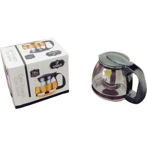 700 ml Çelik Süzgeçli Cam Demlik