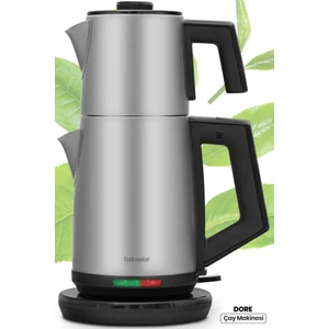 Dore Inox Xl 2200 Watt Patentli Damlatmayan Tasarımı Paslanmaz Çelik Çay Makinesi ve Su Isıtıcısı
