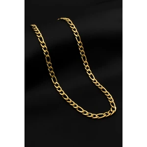 Figaro Model Zincir Paslanmaz Çelik Kolye Altın Renk - 6mm