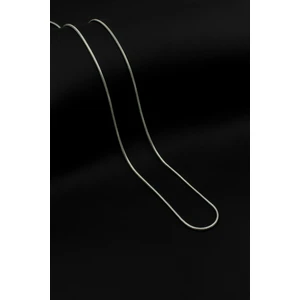 Yuvarlak Yılan Model Zincir Paslanmaz Çelik Kolye Gümüş Renk - 1mm