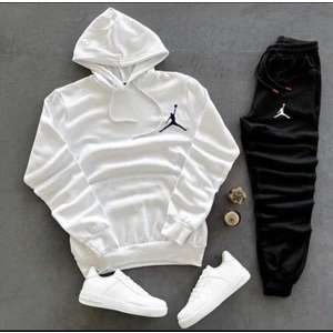 Bs Jeans Unisex Jordan Baskılı Sweatshirt-Eşofman Altı 2'li Set