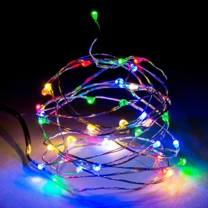 Rgb Mikro Peri Ledli Pilli Renkli LED Işık Renkli Pilli Işık 5 Metre Renkli Pilli Işık Renkli Yılbaşı Ağacı Işığı Renkli Noel Ağacı Işığı