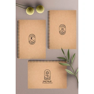 Kraft Kapaklı - Planlayıcı ve Noktalı Defter Setleri
