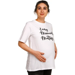 Baby Mom Black And White Hamile Kısa Kol Tshirt