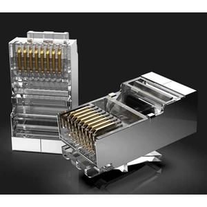Ata Elektronik Metal - 100 Adet - RJ45 Cat5 - Cat6 Kablo Ucu Uç Ethernet Internet Kablo Ucu Ağ Rj 45 Konnektör Cat6