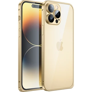 Xstep Case Xstepcase iPhone 14 Pro Luban Lock Telefon Koruyucu Kapak Pc + Metal Anti-Drop Anti-Çizelge Kılıfı Temperli Cam Lens Film (Yurt Dışından)