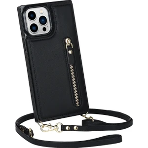 Xstep Case Xstepcase iPhone 14 Pro Max Için Cüzdan Telefon Kılıfı Fermuarlı Koruma / Omuz Kayışı ile Tpu Pu Deri Koruyucu Kapak (Yurt Dışından)