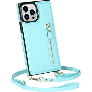 Xstep Case Xstepcase iPhone 14 Pro Max Için Cüzdan Telefon Kılıfı Fermuarlı Koruma / Omuz Kayışı ile Tpu Pu Deri Koruyucu Kapak (Yurt Dışından)