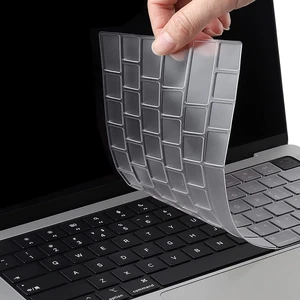 Nezih Case Apple Macbook 13.3 Pro M1 2021 A2338 Toza Sıvıya Dayanıklı Klavye Koruyucu Şeffaf Silikon Ped