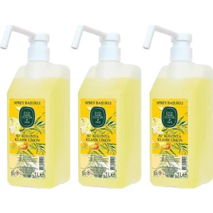Eyüp Sabri Tuncer Klasik Limon Kolonyası Sprey Başlıklı 1 Lt x 3