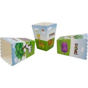 Çıtı Pıtı Store I Safari Hayvanlar Temalı Karton Popcorn ve Mısır Kutusu