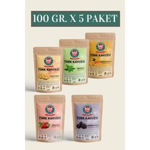 Mare Mosso Aromalı Türk Kahvesi Tanışma Seti 100  gr x 5 Paket (Öğütülmüş)