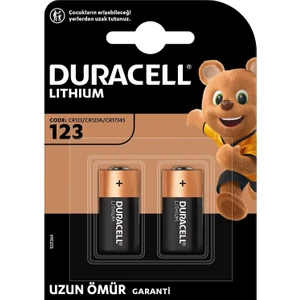Yüksek Güçlü Lityum 123 Pil 3V, (CR123 / CR123A / CR17345) 2 Li Paket