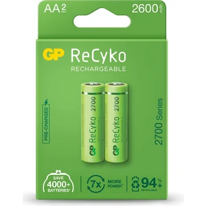 Recyko+ 2700 Aa M Ni-Mh Şarjlı Pil, 1.2 Volt, 2'li Kart