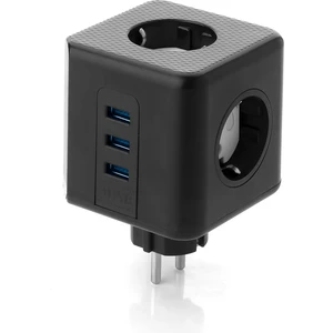 Cvs Dn 9203 Küp Akım Korumalı 3'lü Priz, 3 USB Şarj Prizi