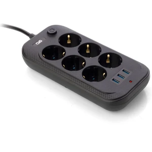 Cvs Dn 9202 Akım Korumalı 6'lı Priz, 3'lü USB Priz