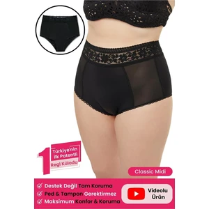 Süper Emici Classic Midi Regl Külodu Ultra Hijyenik Yıkanabilir Sızdırmaz Sıvı Geçirmez Adet Külodu