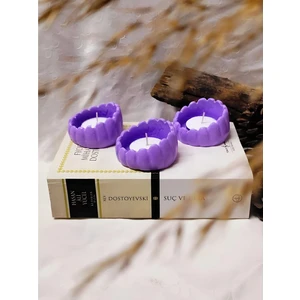 E.m.s Mumluk Dekoratif Mumluk Tealight Mumluk 3 Adet Pastel Mor ( Mum Fiyata Dahil Değildir)