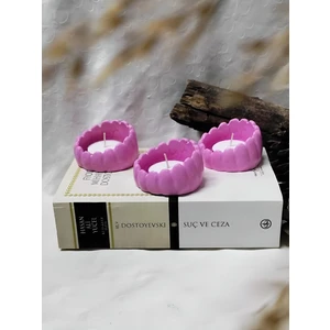 E.m.s Mumluk Dekoratif Mumluk Tealight Mumluk 3 Adet Pastel Pembe( Mum Fiyata Dahil Değildir)