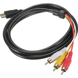 HDMI - Rca Kablosu 1080P HDMI Erkek - 3 Rca S-Video Av Ses Kablosu Kordon Adaptörü Tv Hdtv DVD İçin (Yurt Dışından)