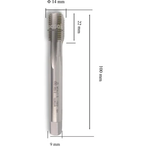 Mte M14X1,5 Ince Diş Makina Kılavuzu Düz Hsse Dın 374/C