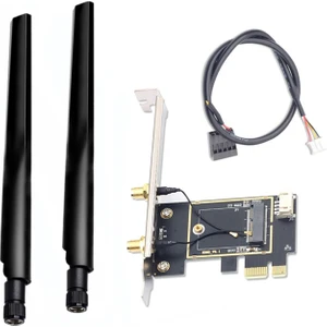 Pcıe Wifi Kart Adaptörü Kablosuz Ağ Kartı M2 Ngff Bluetooth Dönüştürücü Masaüstü Wi-Fi 8260 8265NGW AX200 9260 7265 (Yurt Dışından)