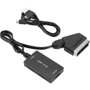 HDMI Kablosu ile HDMI Dönüştürücü Scart Hd Adaptörü 720 P 1080 P Video Ses Dönüştürücü Tv Monitörü Projektör İçin Adapte (Yurt Dışından)