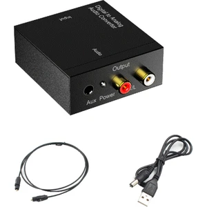 3.5 mm. Jack Koaksiyel Optik Fiber Dijital Analog Ses Aux Rca L/r Dönüştürücü Spdif Dijital Ses Dekoder Amplifikatör (Yurt Dışından)