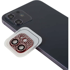 Case 4U Apple iPhone 11 Parıldayan Taşlı Kamera Lens Koruyucu CL-08 Kırmızı