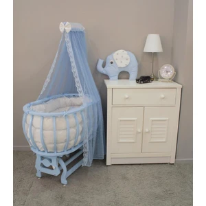 Sepet Beşik Ahşap Beşik Uyku Setli Doğal Ahşap Beşik