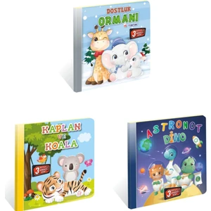 Kids Babies 3 Boyutlu Hareketli Kitaplar 3'lü Set Pop-Upkitaplar