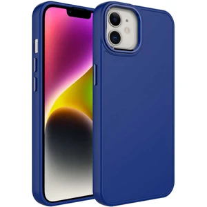 Apple iPhone 12 Kılıf Metal Çerçeve ve Buton Tasarımlı Silikon Luna Kapak + Kablo Koruyucu