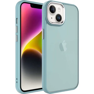 Apple iPhone 13 Kılıf Buzlu Sert Pc May Kapak + Kablo Koruyucu
