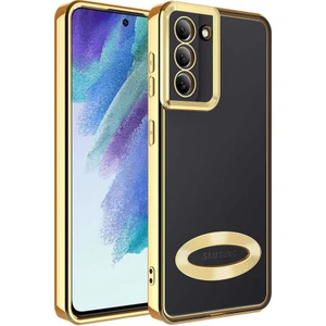 Samsung Galaxy S21 Fe Kılıf Kamera Korumalı Logo Gösteren Omega Kapak + Kablo Koruyucu
