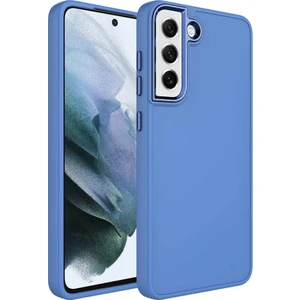 Samsung Galaxy S21 Fe Kılıf Metal Çerçeve ve Buton Tasarımlı Silikon Luna Kapak + Kablo Koruyucu