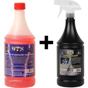 Dtx Kimya Ağır Yağ ve Radyatör Temizleme Sıvısı 1 Lt & Lastik Parlatıcı Jel  500 ml