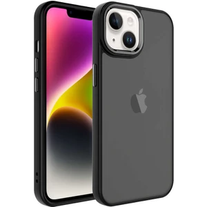 Apple iPhone 13 Kılıf Buzlu Sert Pc May Kapak + Kablo Koruyucu