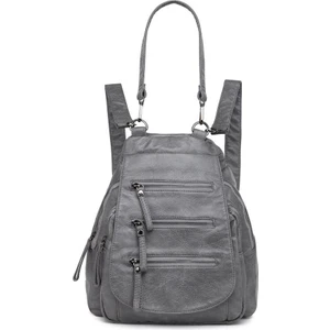 21K Barcelona Barcelona Yıkamaderi Kadın Omuz ve Sırt Çantası BC 1685 - Gri