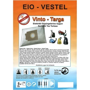 Abnturk  Özel Üretim 5 Adet Vestel Vivo-Vestel Vinto  Süpürge Toz Torbası Toz Salımı 0- 3 Kat Elyaf