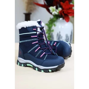 1475 Anatomik Tabanlı Çocuk Kar Botu - NKT01475-MAVI Pembe-26