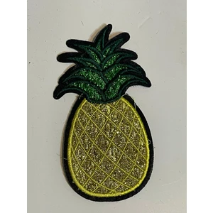 Gönülden Tasarım 11X6 cm Sim Nakış Işleme Ananas Aplike Arma Yama Aksesuar