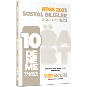 Yediiklim Yayınları ÖABT 2023 Sosyal Bilgiler Öğretmenliği Tamamı Çözümlü 10 Deneme