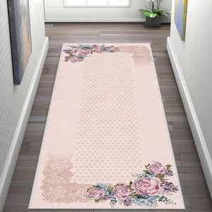 Modern Dekoratif Yıkanabilir Kaymaz Taban Halı – İnce, Yumuşak Salon Halısı, Mutfak Halısı ve Yolluk